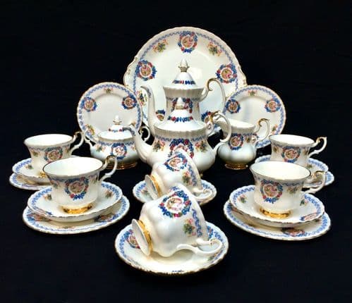 Royal Albert Tea & Coffee Service Set - The Duchess Anna Duke of Bedford Edition